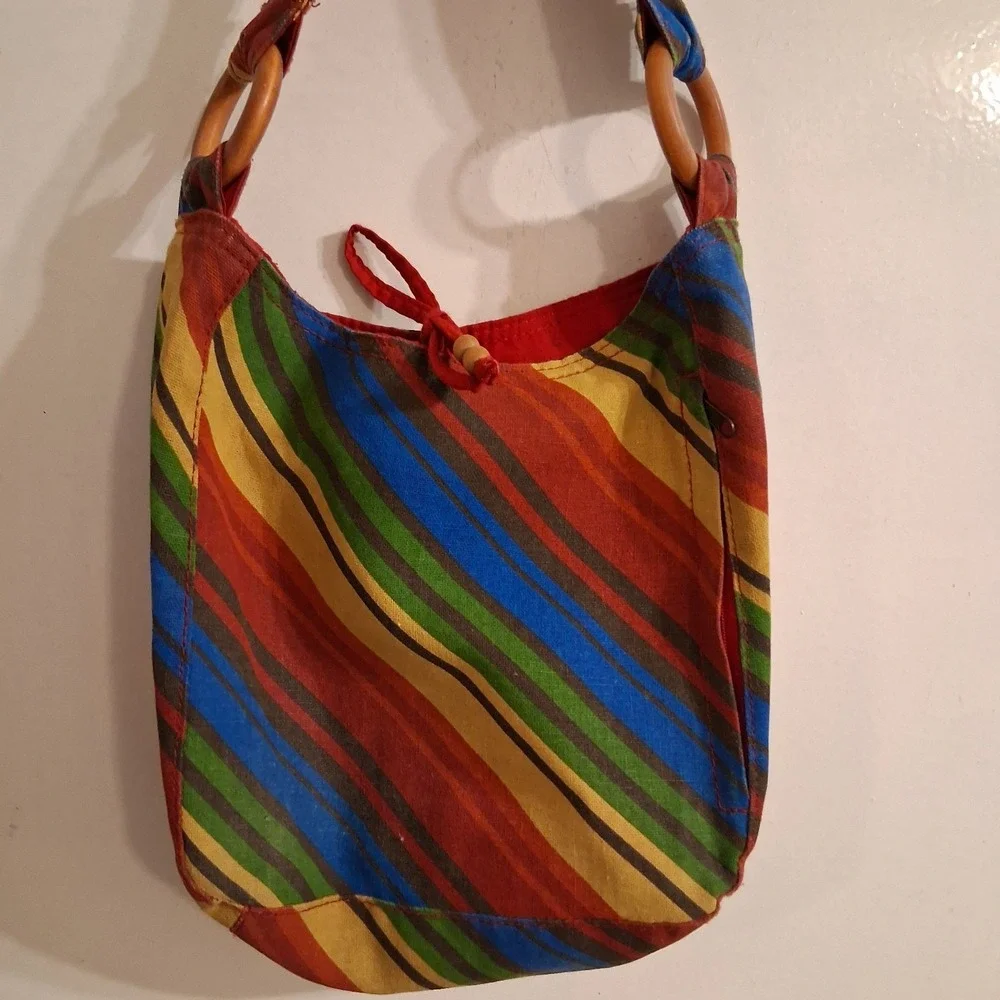 Rainbow Hippie Festival Small Bag‎ Purse EUC
